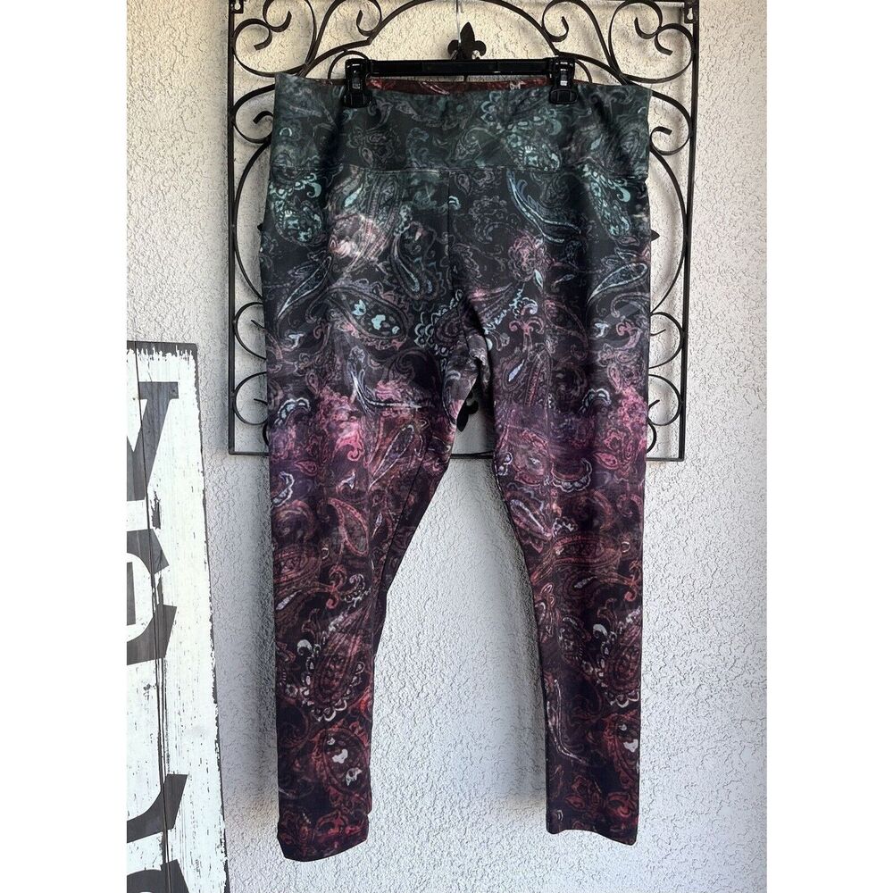 Soft Surroundings Paisley Print Ankle Pants - Size 2X - Multicolored